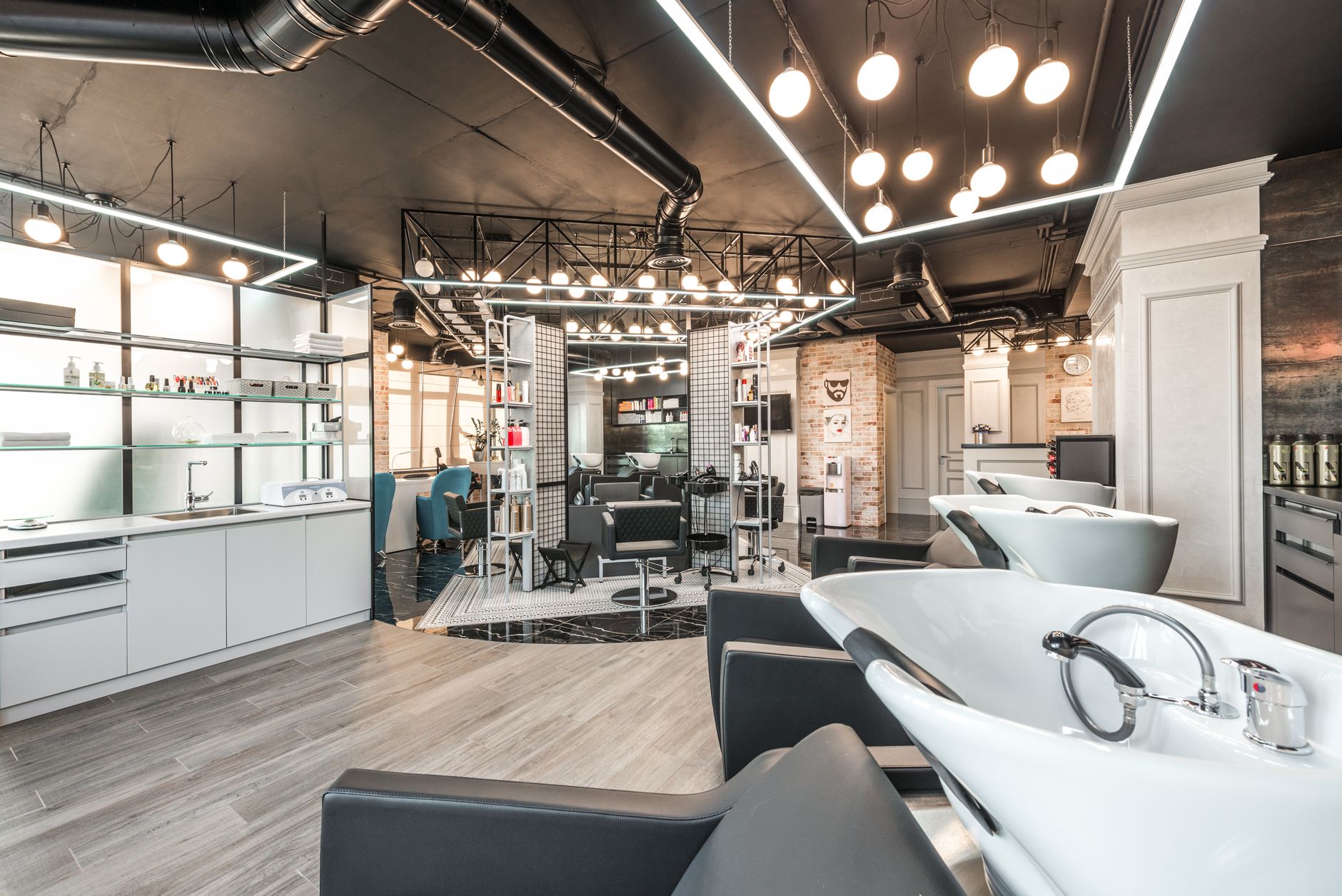 La tendencia Barbershop Salon Interior