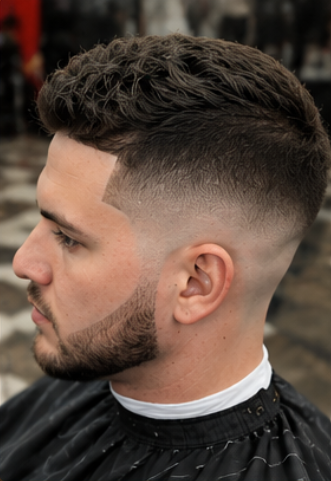 Full-service barbershop area